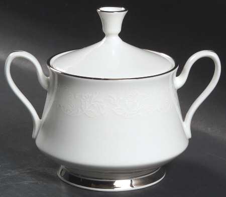 White Echo Sugar Bowl & Lid