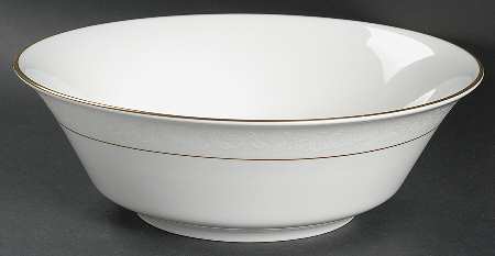 White Lace 9" Round Vegetable Bowl by Oxford (Div of Lenox)