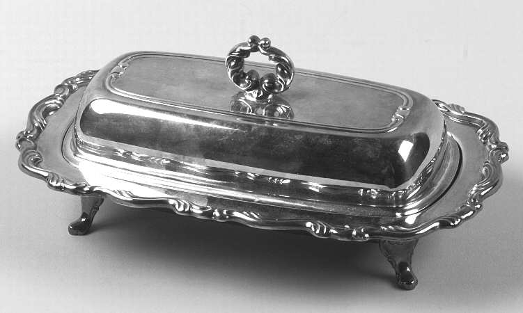 Georgian Scroll (Silverplate, Hollowware) 1/4 Pound Covered Butter & Liner