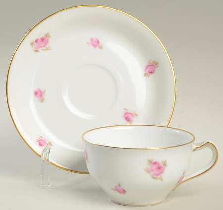 Rose Footed Cup & Saucer Set