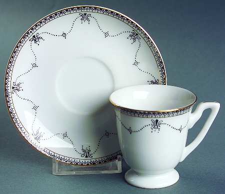OKW1 Footed Demitasse Cup & Saucer Set
