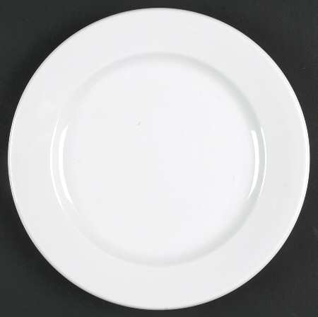 Rolled Edge Bright White Salad Plate