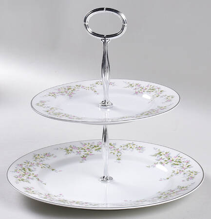 Grandeur 6 5/8"-10"  2 Tiered Serving Tray (Dp, Sp) HC