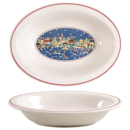 Holiday Harbor 10" Oval Vegetable Bowl