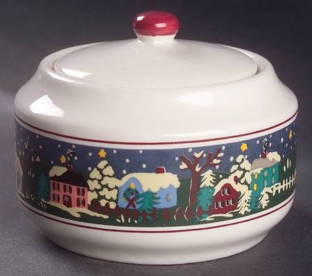 Holiday Harbor Sugar Bowl & Lid