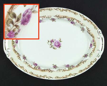 ORI1 (JAPAN) 12" Oval Serving Platter
