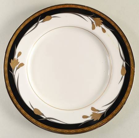 24K Black Salad Plate