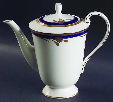 24K Cobalt Blue Coffee Pot & Lid