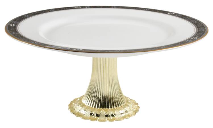 Aviance Black Cake Stand with 4"-5" Metal Pedestal  Hc