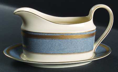 Baronesse Gray Gravy Boat & Underplate