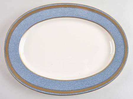 Baronesse Gray 14" Oval Serving Platter