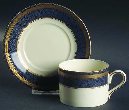 Baronesse Lapis Flat Cup & Saucer Set