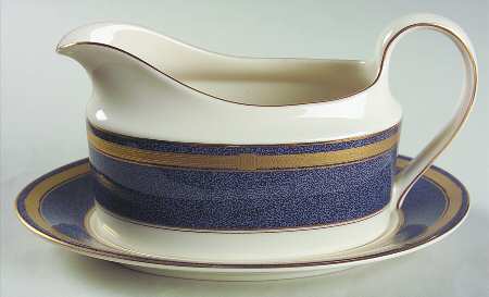 Baronesse Lapis Gravy Boat & Underplate