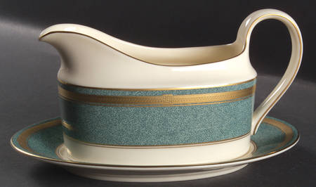 Baronesse Teal Gravy Boat & Underplate