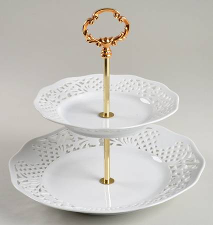 Belmonte 2 Tiered Serving Tray (Dinner & Salad Plate)