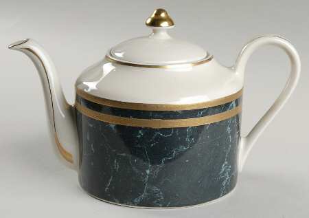 Black Travertine Teapot & Lid