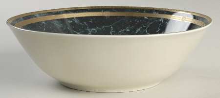 Black Travertine 10" Round Vegetable Bowl