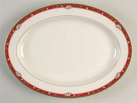 Chateau Rose 14" Oval Serving Platter