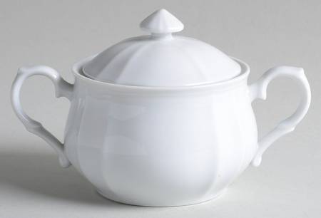 Classic Tradition White Sugar Bowl & Lid