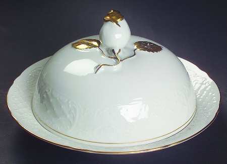 Dresden Gold Round Covered Butter