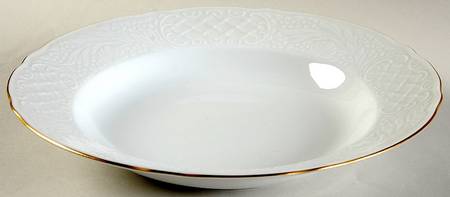 Dresden Gold Large Rim Soup Bowl