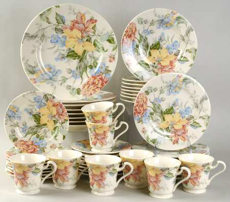 English Tapestry 48 Piece Set