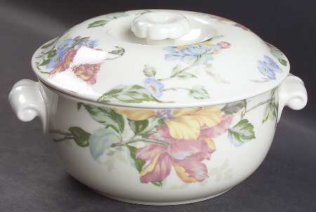 English Tapestry 1 Qt Round Covered Casserole