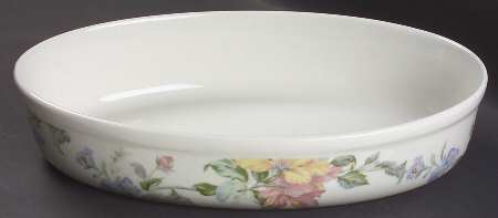 English Tapestry 12'' Oval Baker
