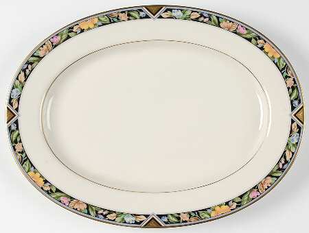 Fleur Royale 14" Oval Serving Platter
