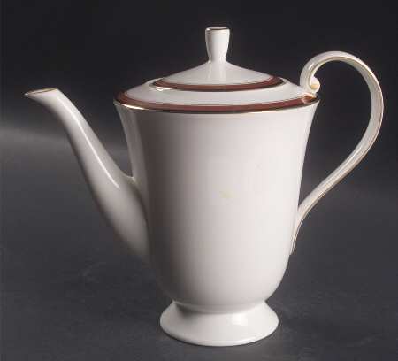 Gold Bracelet Red Coffee Pot & Lid