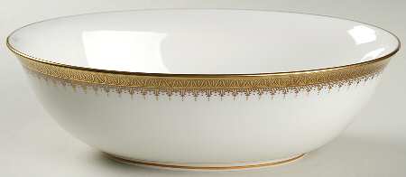 Golden Coin 9" Oval Vegetable Bowl