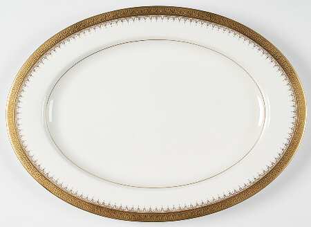 Golden Coin 15" Oval Serving Platter