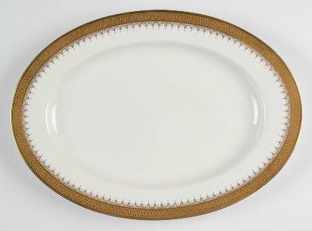 Golden Coin 12" Oval Serving Platter