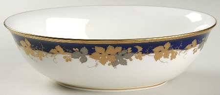 Gold Leaf 9" Oval Vegetable Bowl
