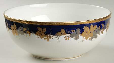 Gold Leaf 8" Round Vegetable Bowl
