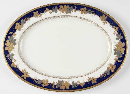 Gold Leaf 15" Oval Serving Platter