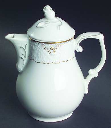 Grey Bouquet Individual Coffee Pot & Lid