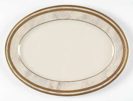 Ivory Travertine 15" Oval Serving Platter