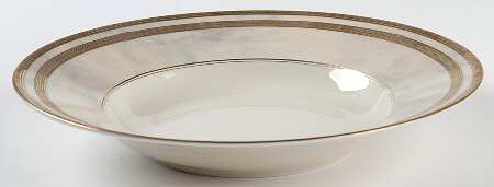 Ivory Travertine Large Rim Soup Bowl