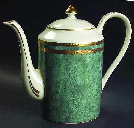 Jade Travertine Coffee Pot & Lid