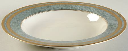 Jade Travertine Rim Soup Bowl