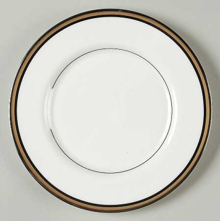 Mixed Media Black Bread & Butter Plate