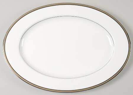 Mixed Media Black 15" Oval Serving Platter