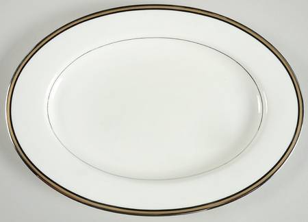 Mixed Media Black 13" Oval Serving Platter