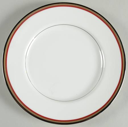Mixed Media Red Salad Plate
