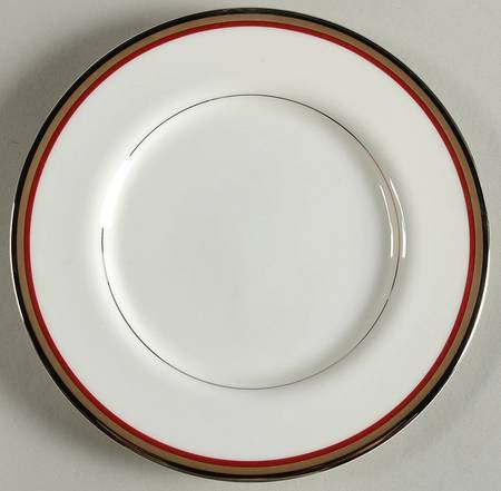 Mixed Media Red Bread & Butter Plate