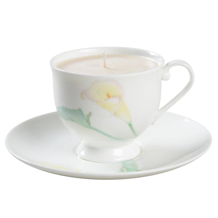 New Flair Scented Cup & Saucer Candle-Ocean  HC
