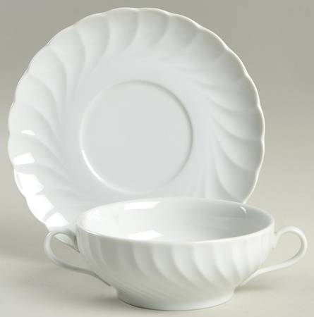 Oasis Flat Cream Soup Bowl & Saucer Set