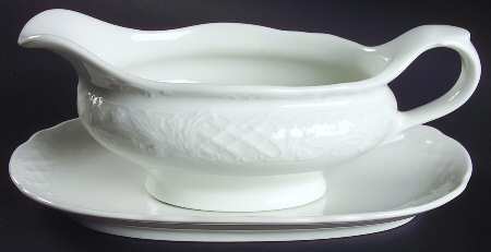 Old Dresden Gravy Boat & Underplate (Relish/Butter)