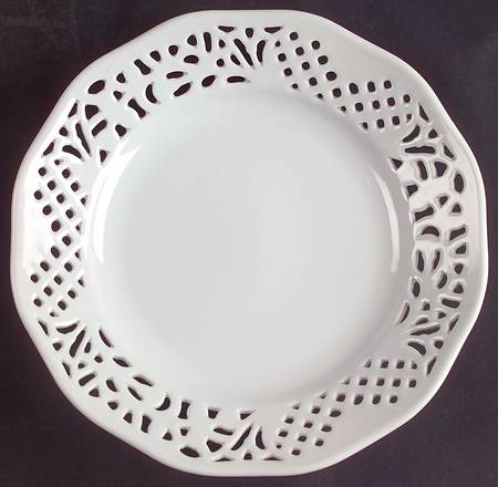 Old Dresden Pierced Bread & Butter Plate by Oscar De La Renta